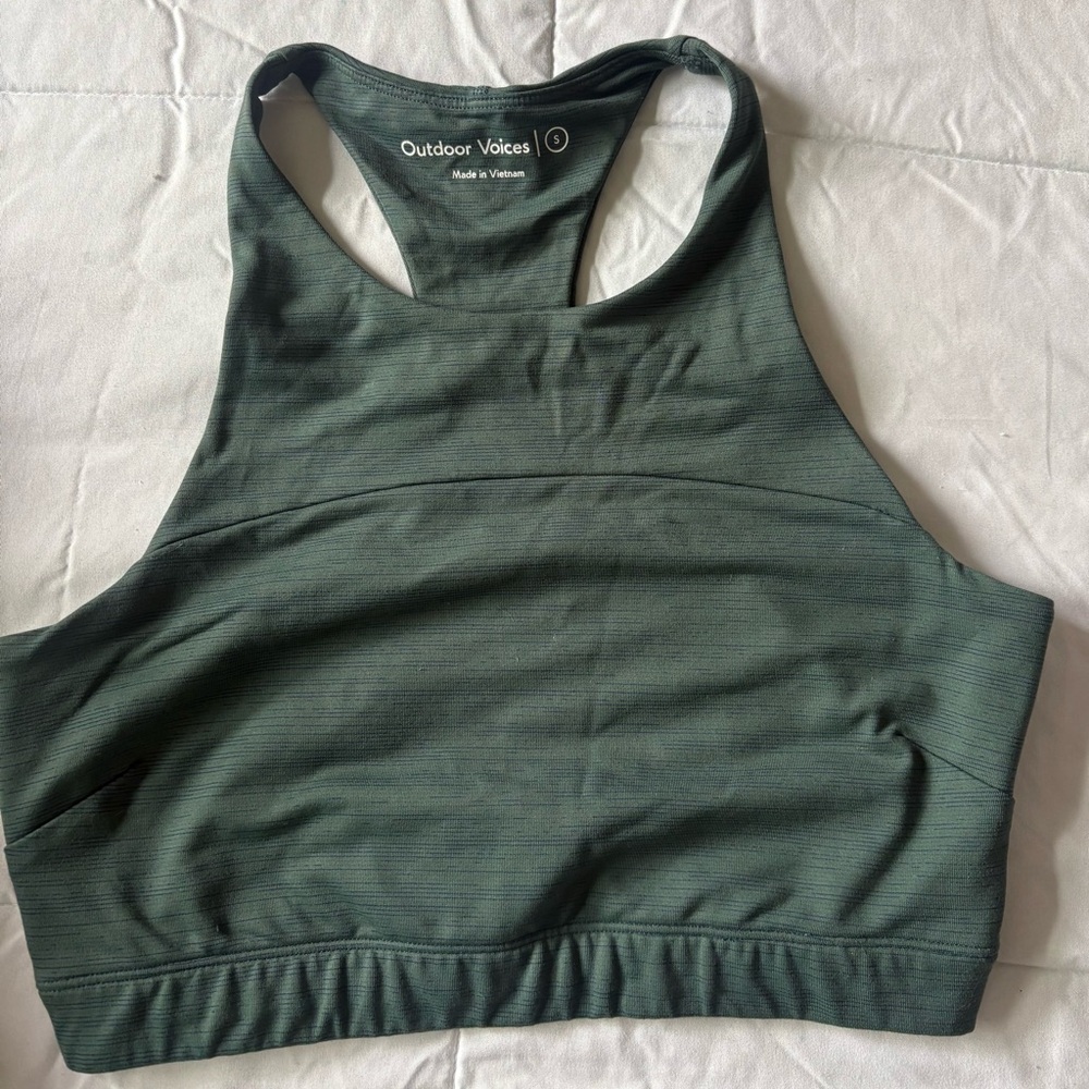 Outdoor Voices Forest Green Sports Bra